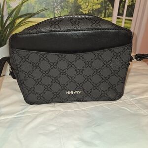 Nine West Black and Gray Messenger Bag